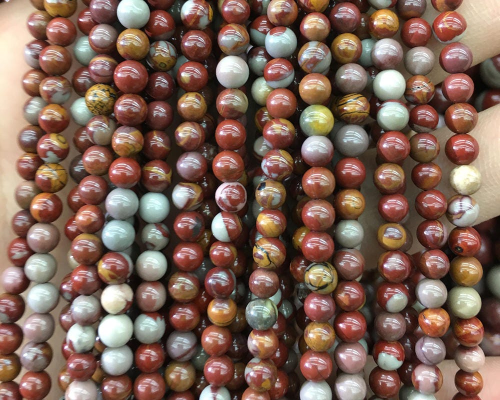 Red Noreena Jasper Beads 4mm 6mm 8mm 10mm 12mm 15''