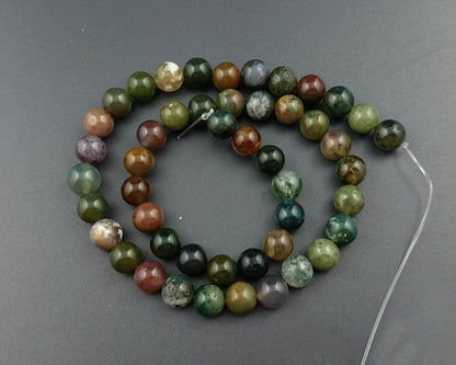 Indian Agate Beads 4mm 6mm 8mm 10mm 12mm 15''