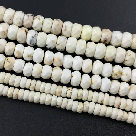 Perles à facettes en magnésite rondelles 2x4mm 3x5mm 4x6mm 15''