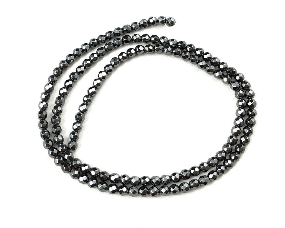 Magnetic Hematite Faceted Beads 2mm 3mm 4mm 6mm 8mm 10mm 15''