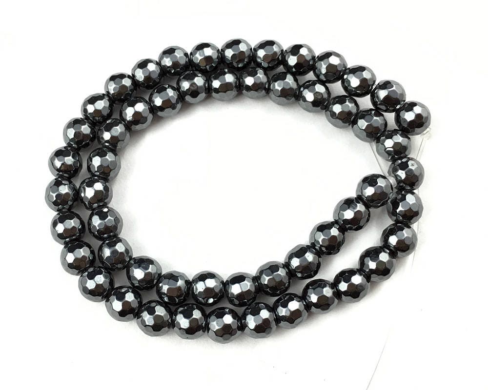 Magnetic Hematite Faceted Beads 2mm 3mm 4mm 6mm 8mm 10mm 15''