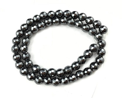 Magnetic Hematite Faceted Beads 2mm 3mm 4mm 6mm 8mm 10mm 15''