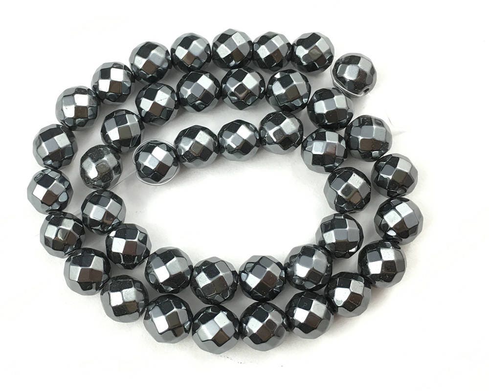 Magnetic Hematite Faceted Beads 2mm 3mm 4mm 6mm 8mm 10mm 15''