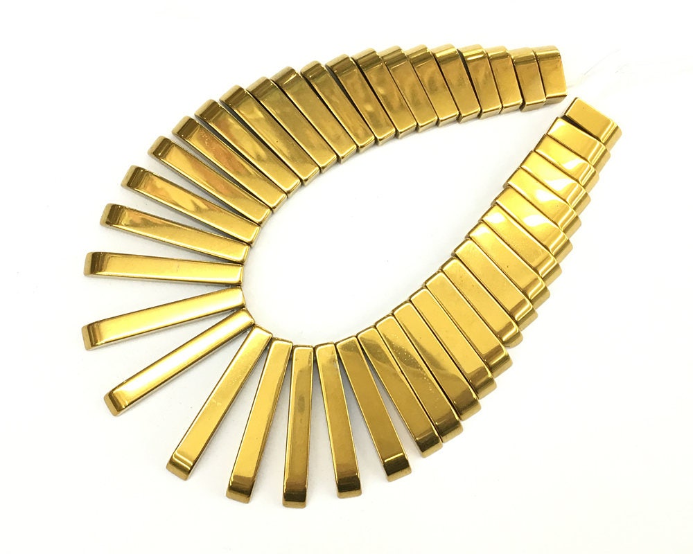 Gold Hematite Stick Pendant  11-30mm
