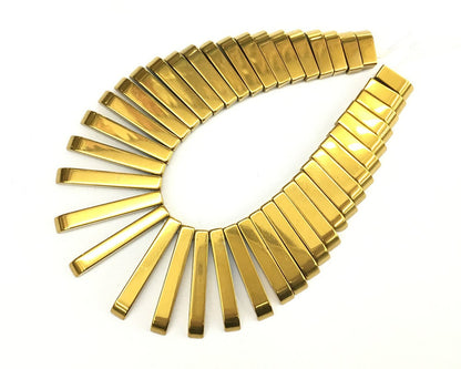 Gold Hematite Stick Pendant  11-30mm
