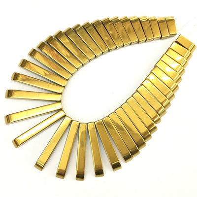 Gold Hematite Stick Pendant  11-30mm