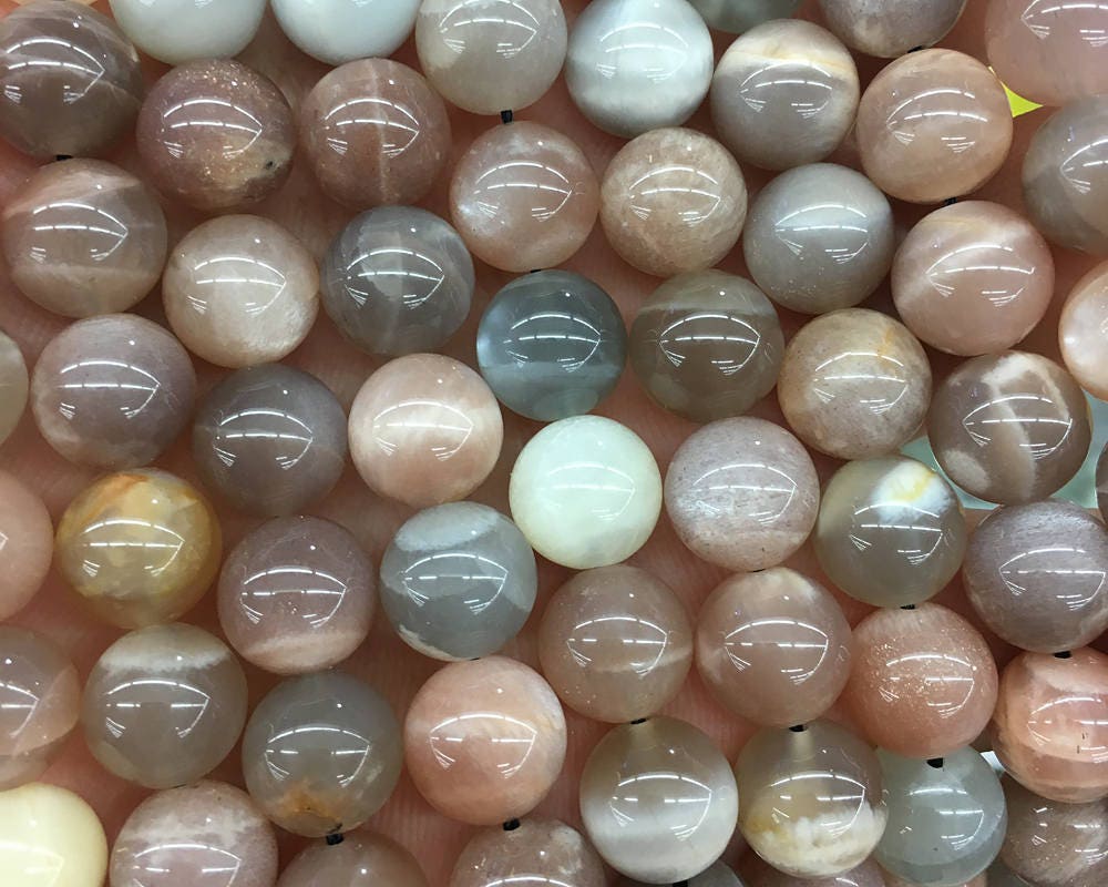 Mix Sunstone Moonstone Beads 6mm 8mm 10mm 12mm 15''