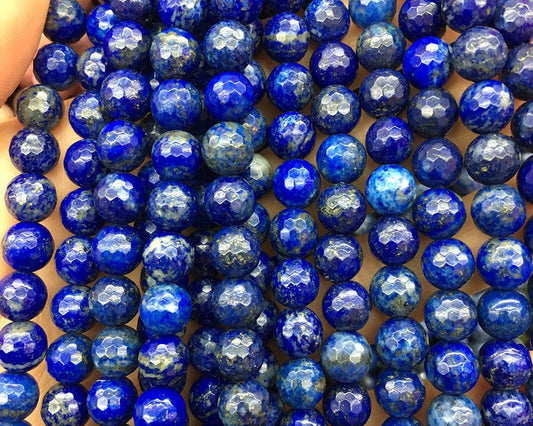 Lapis Lazuli facetterede perler 6 mm 8 mm 10 mm 15