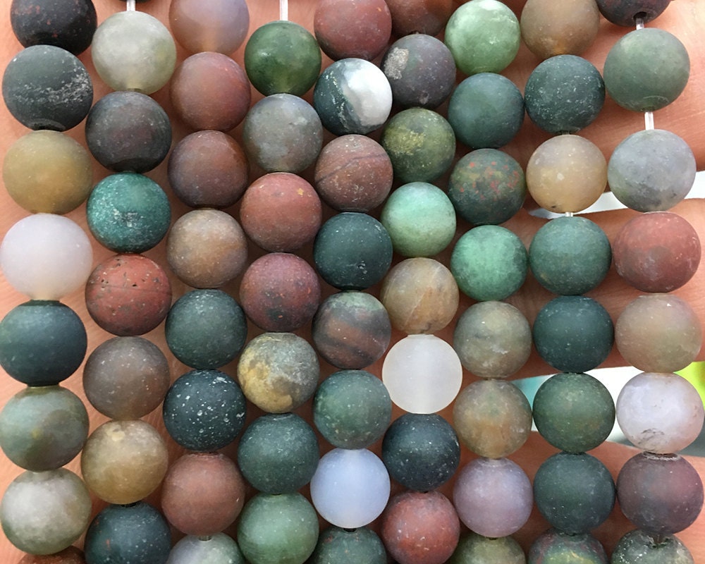 Fancy Agate Matte Beads 6mm 8mm 10mm 12mm 15''