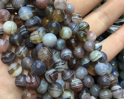 Botswana Agate Beads 4mm 6mm 8mm 10mm 12mm 15''