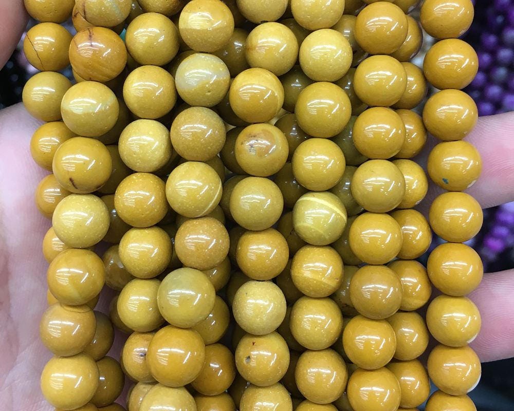 A Yellow Jasper Stone Beads 6mm 8mm 10mm 15''