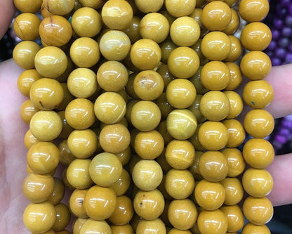A Yellow Jasper Stone Beads 6mm 8mm 10mm 15''