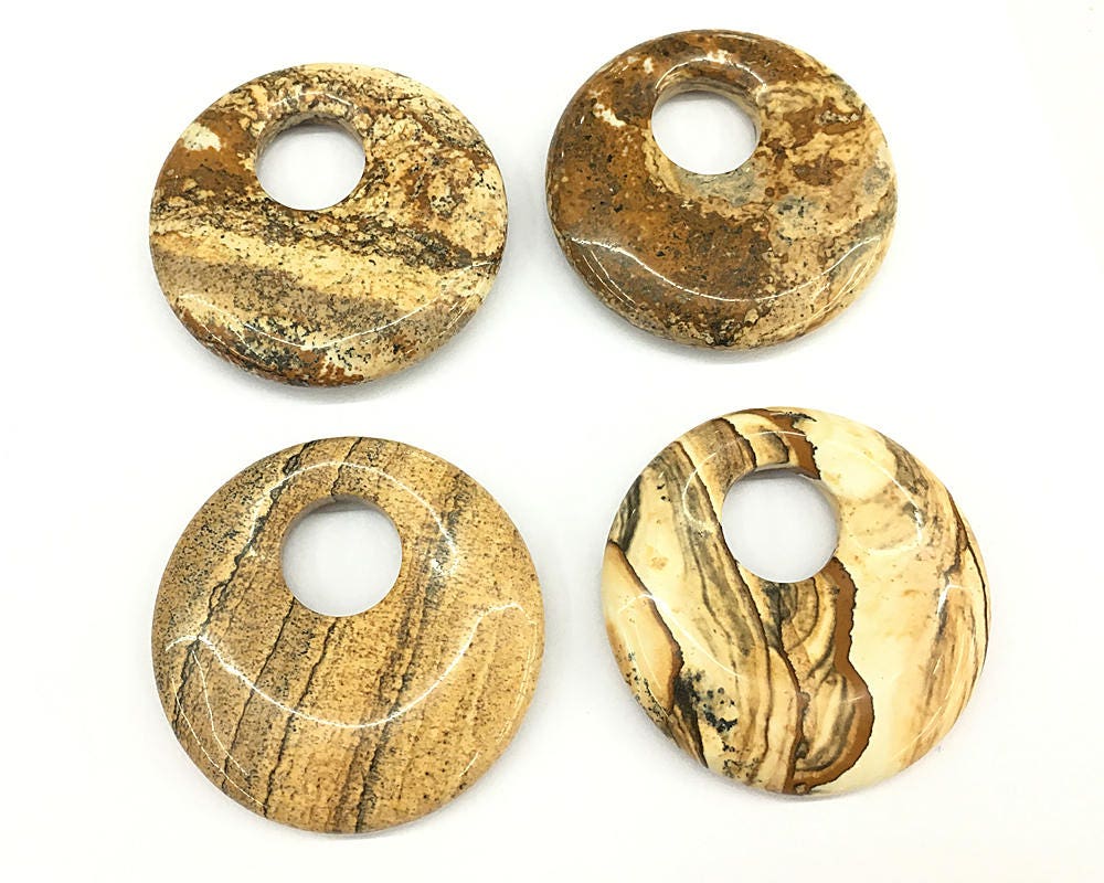 Picture Jasper Pendant 7x40mm 1pc