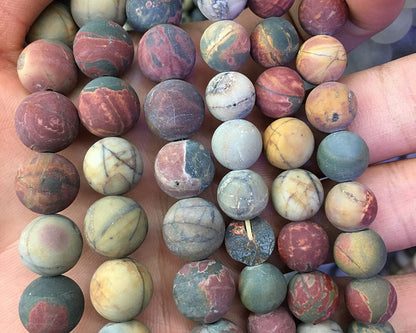 Picasso Jasper Matte Beads 4mm 6mm 8mm 10mm 12mm 15''