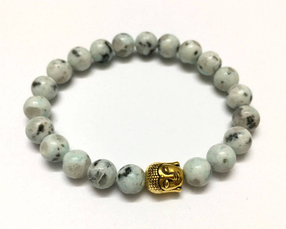 Stone Beads Bracelet 8mm 7''