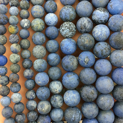 Dumortierite Matte Stone Beads 4mm 6mm 8mm 10mm 12mm 15''