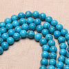 Blue Howlite Turquoise Beads 4mm 6mm 8mm 10mm 12mm 15''
