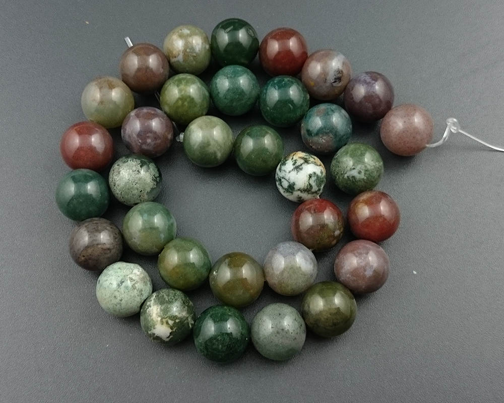 Indian Agate Beads 4mm 6mm 8mm 10mm 12mm 15''