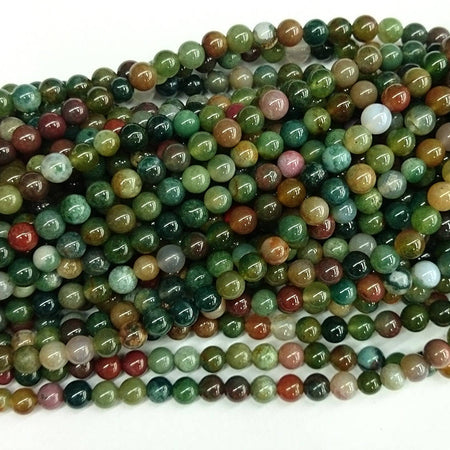 Perles d'agate indiennes 4 mm 6 mm 8 mm 10 mm 12 mm 15''