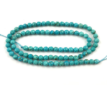 Blue Howlite Faceted Beads 4mm 6mm 8mm 10mm 12mm 15''
