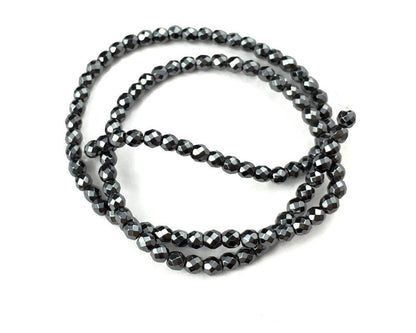Magnetic Hematite Faceted Beads 2mm 3mm 4mm 6mm 8mm 10mm 15''
