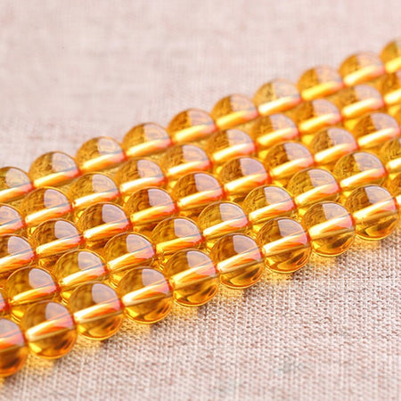 Citrine Beads 4mm 6mm 8mm 10mm 12mm 15''
