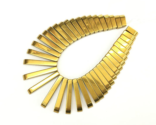 Gold Hematite Stick Pendant  11-30mm