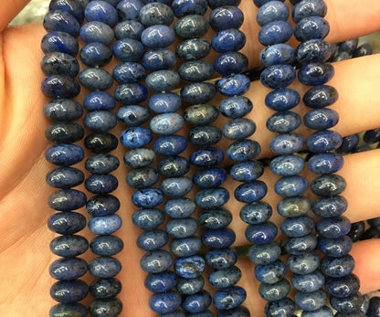 Blue Dumortierite Rondelle Stone Beads 5x8mm 15''