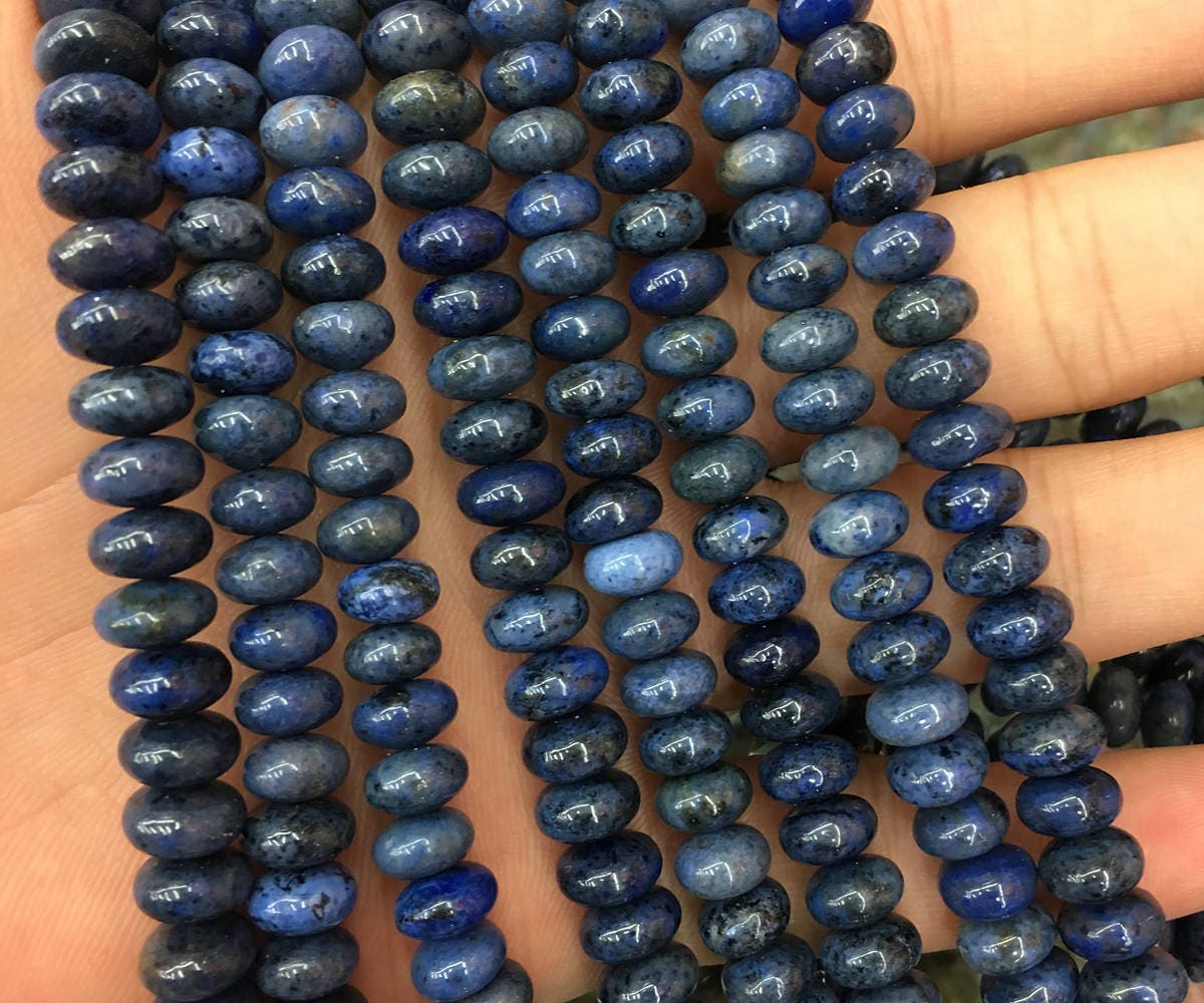 Blue Dumortierite Rondelle Stone Beads 5x8mm 15''