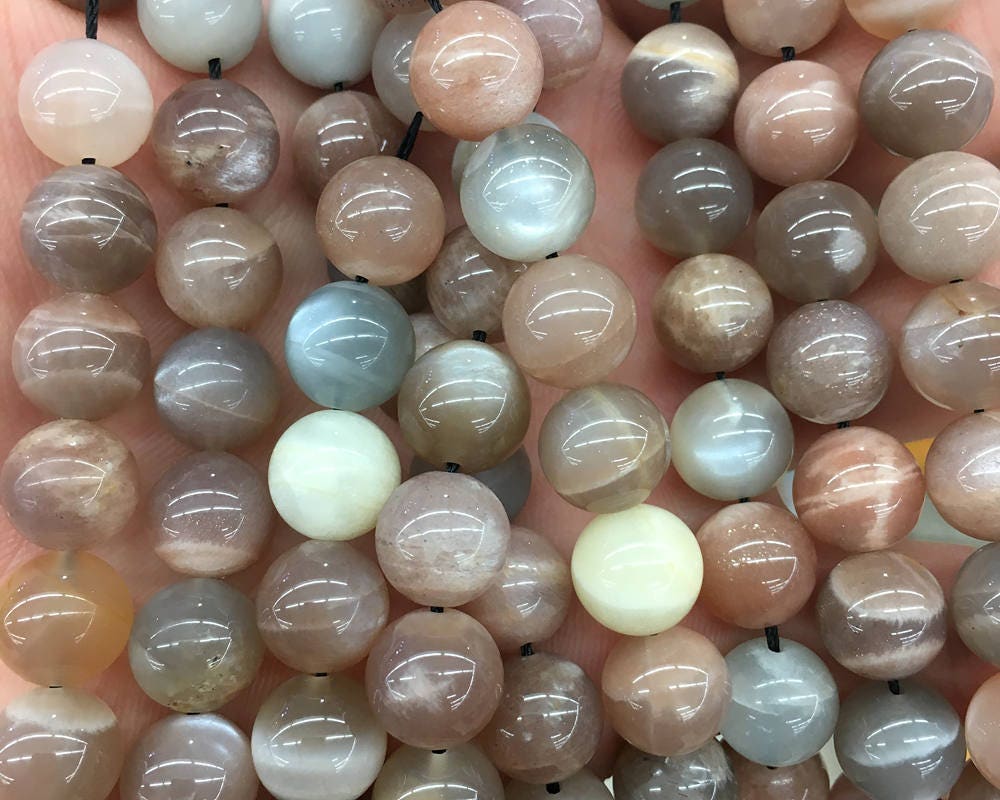 Mix Sunstone Moonstone Beads 6mm 8mm 10mm 12mm 15''
