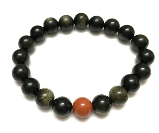 Gold Obsidian Bracelet 7''