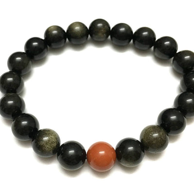 Gold Obsidian Bracelet 7''