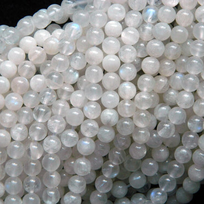 White Moonstone Beads  4mm 6mm 8mm 10mm 12mm 15''