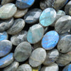 Perles ovales à facettes en labradorite 10x14mm 12x16mm 13x18mm 15''