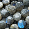 Perles à facettes en labradorite 10 mm, 12 mm, 14 mm, 15 pouces