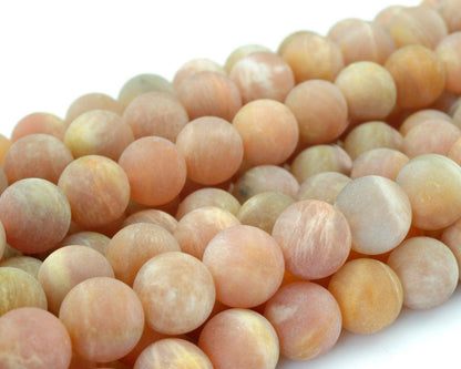 Sunstone Matte Beads 4mm 6mm 8mm 10mm 12mm 15''