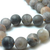 Gray Sunstone Matte Beads 6mm 8mm 10mm 12mm 15''