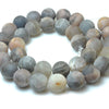Gray Sunstone Matte Beads 6mm 8mm 10mm 12mm 15''