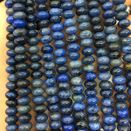 Perles de pierre rondelles dumortiérite 4x6mm 15''