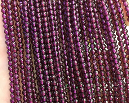 Genuine Garnet Beads 2mm 3mm 4mm Top Quality 15''
