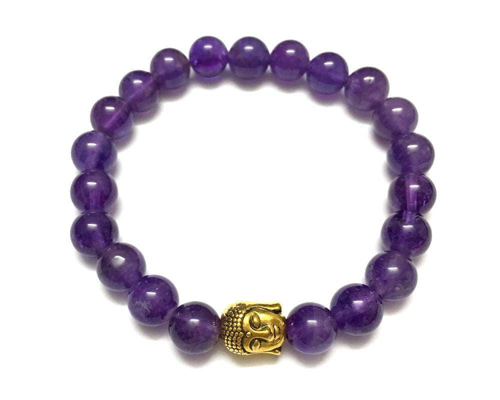 Stone Beads Bracelet 8mm 7''