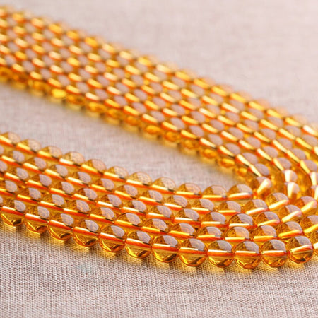 Citrine Beads 4mm 6mm 8mm 10mm 12mm 15''