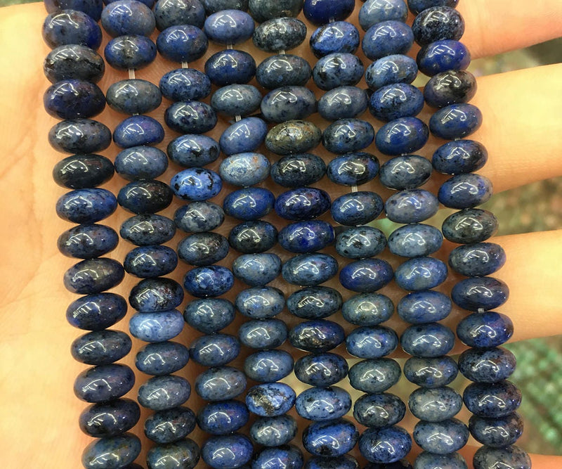 Blue Dumortierite Rondelle Stone Beads 5x8mm 15''