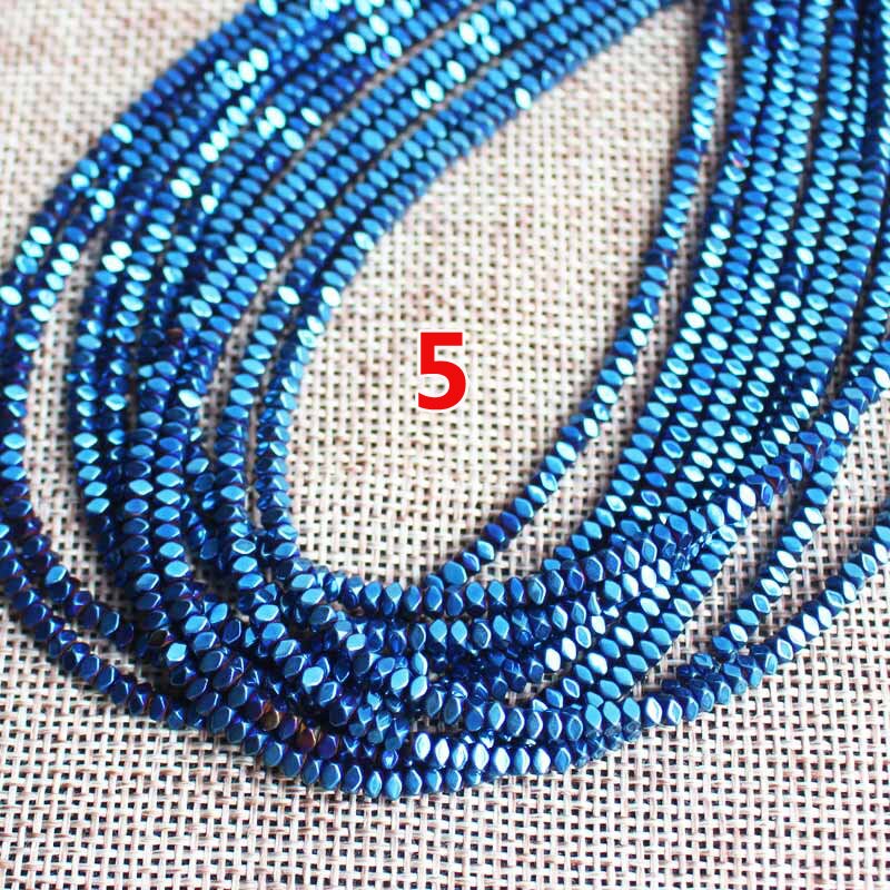 Hematite Square Faceted Beads 2x3mm 2x4mm 15''