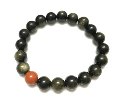 Gold Obsidian Bracelet 7''
