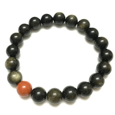 Gold Obsidian Bracelet 7''