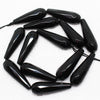 Black Onyx Teardrop Faceted Beads 15''