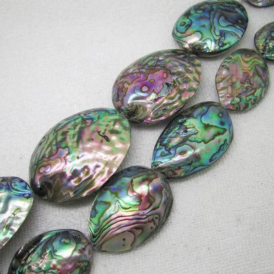 Big Abalone Shell Oval Beads  20x30mm 40x52mm 5pcs