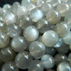 Perles de pierre de lune grise véritable 6 mm 8 mm 10 mm 15''