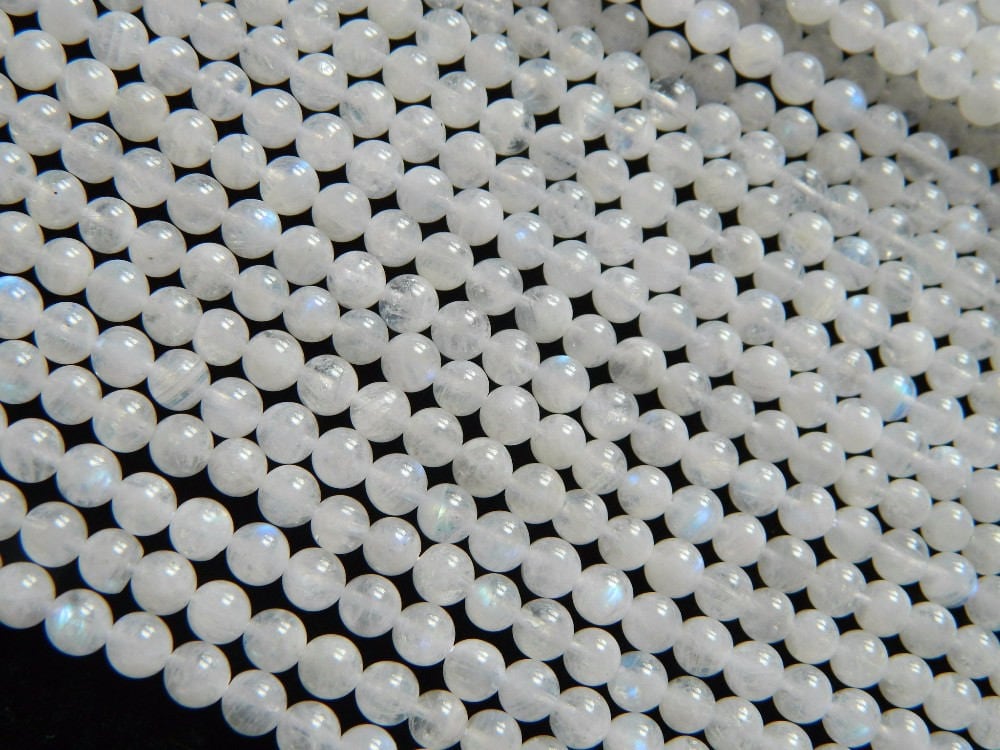 Hvide månestensperler 4mm 6mm 8mm 10mm 12mm 15''